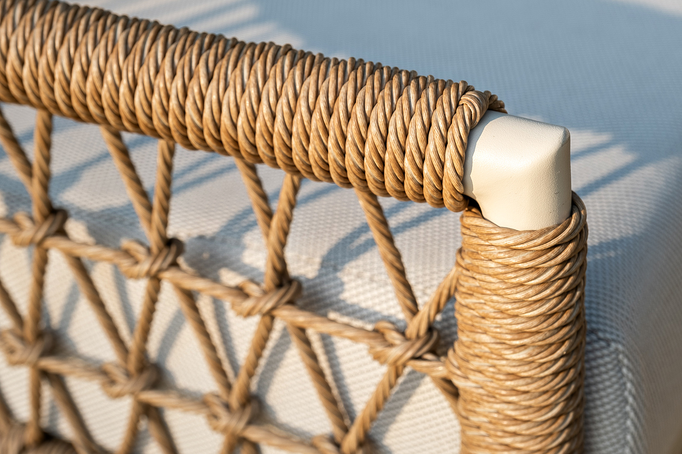 фото "венеция" лаунж-зона из искусственного ротанга, цвет соломенный (к)