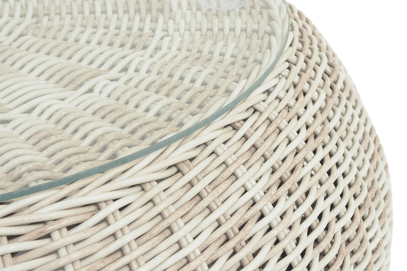 фото "барселона" журнальный столик из искусственного ротанга, цвет бежевый