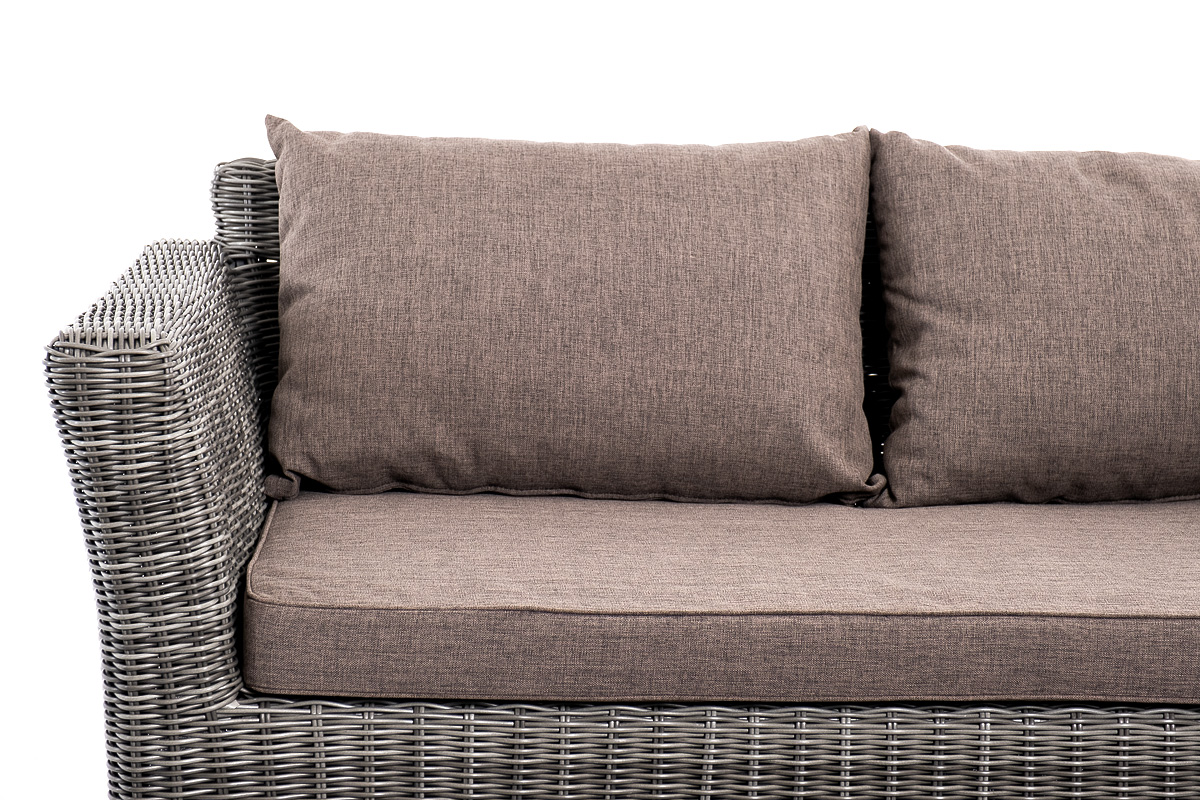 фото "капучино сингл" лаунж-зона из искусственного ротанга, цвет графит