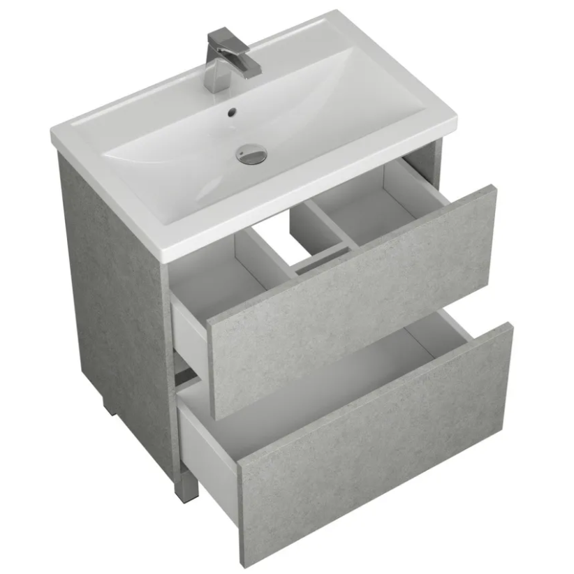 Тумба под умывальник с раковиной с 2 ящ. Моро 80 