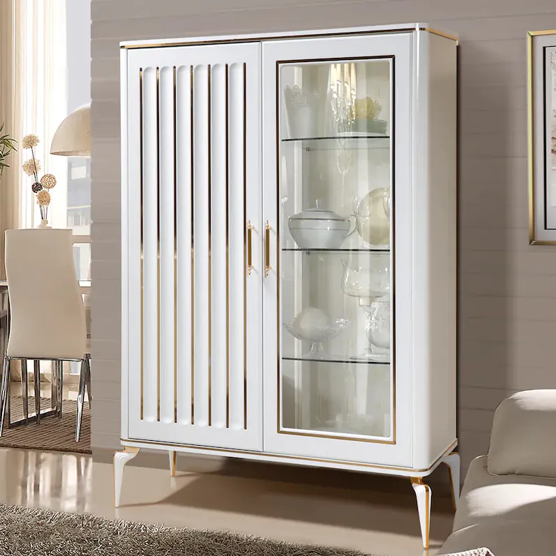 фото шкаф-витрина 2-х дв. стамбул