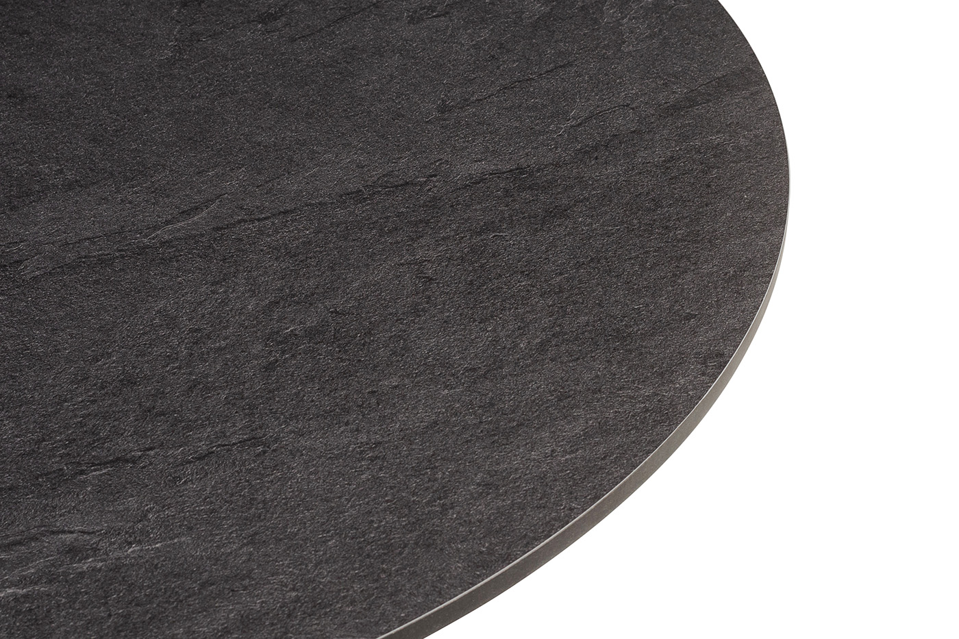 фото "тюльпан" интерьерный стол из hpl круглый ø90см, цвет "серый гранит"