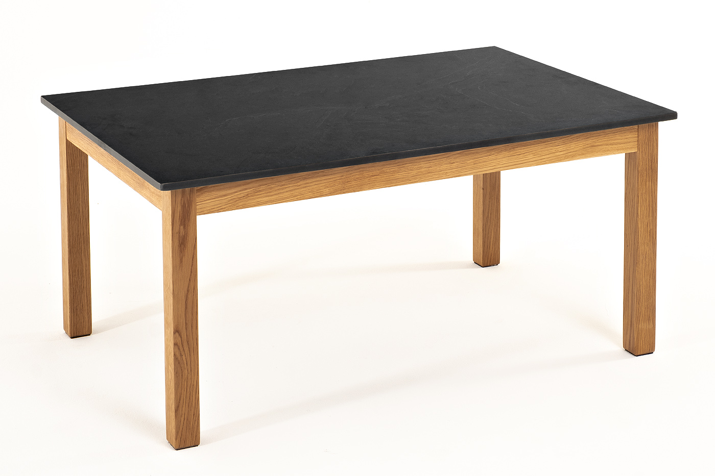 фото "канны" журнальный столик из hpl 90х60, h40, основание дуб, цвет столешницы "серый гранит"