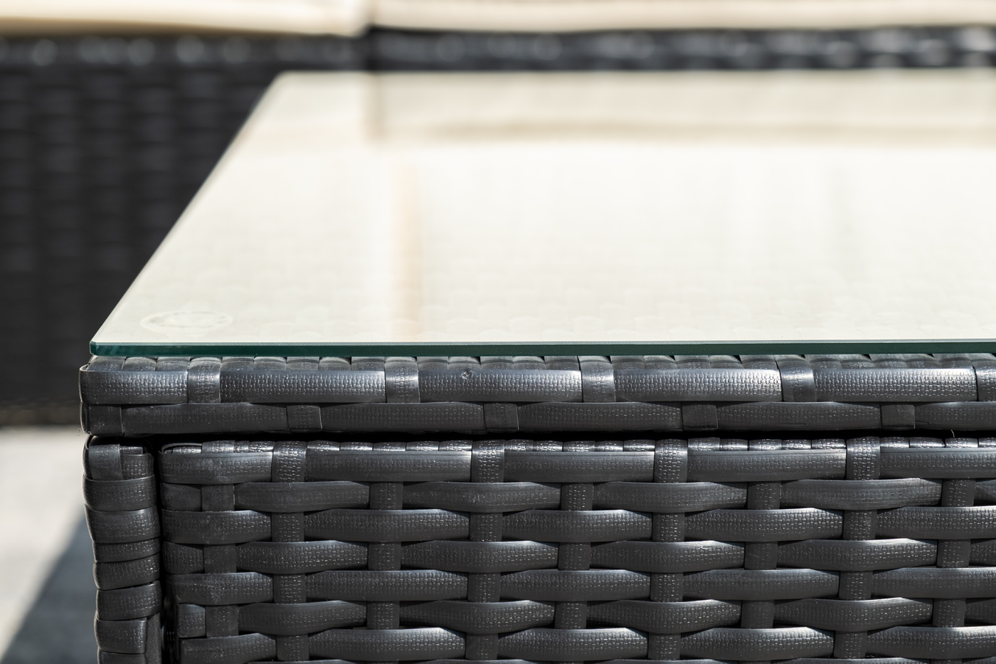 фото "даллас" лаунж-зона из искусственного ротанга на 5 персон, цвет черный