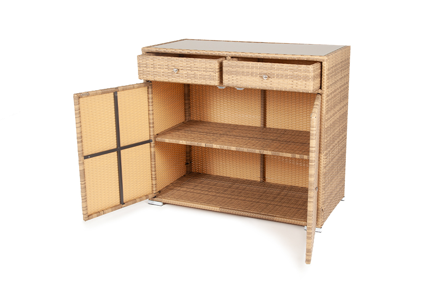 фото "мальта" тумба плетеная из искусственного ротанга, цвет соломенный