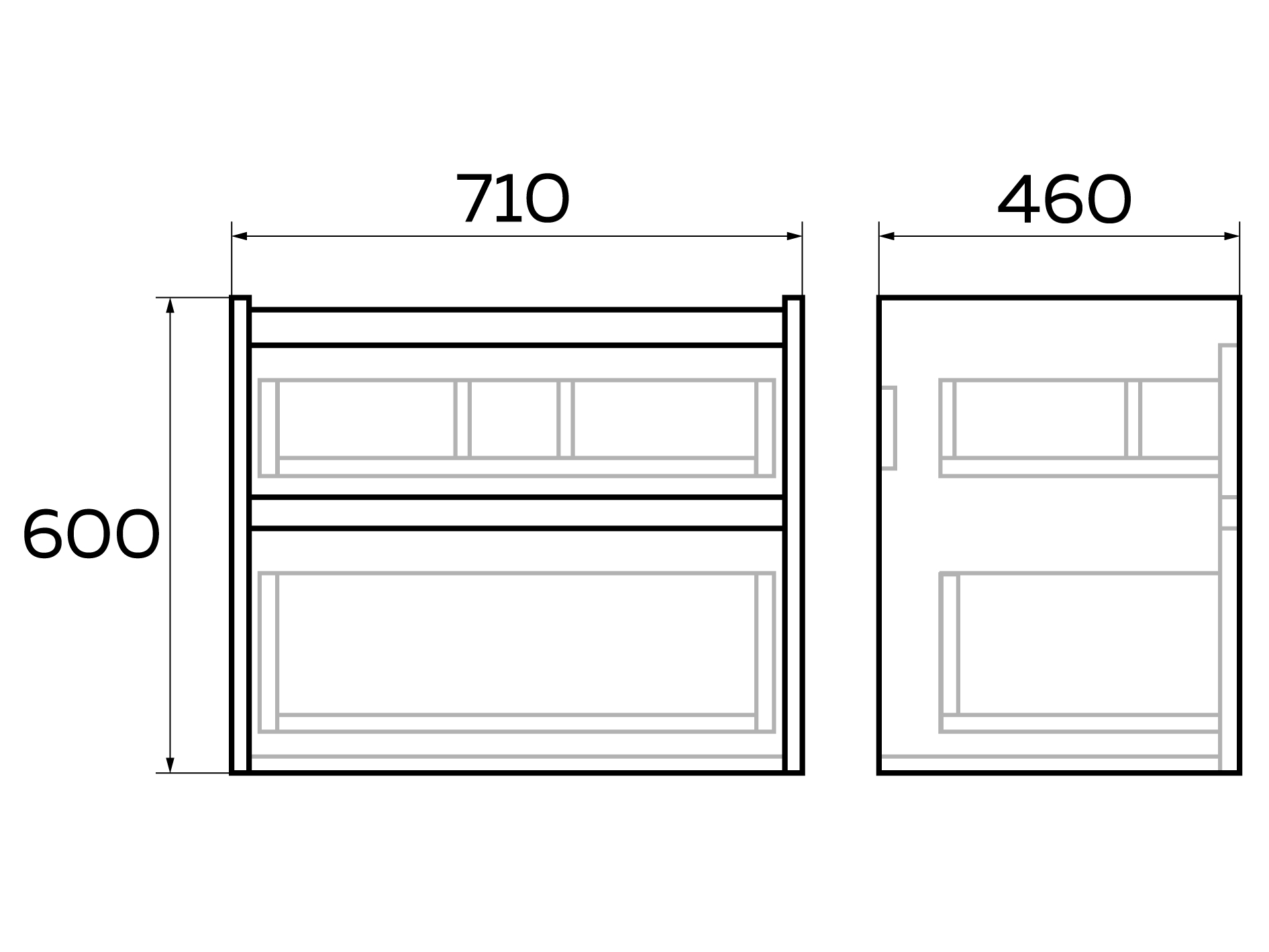фото тумба с 2-мя ящ. и раковиной под умывальник aventino 70