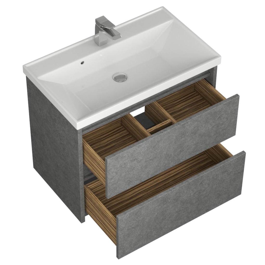 Тумба с 2-мя ящ. и раковиной под умывальник Muskat 70 