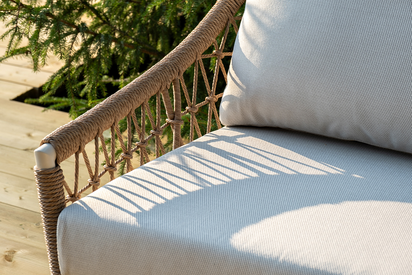 фото "венеция" лаунж-зона из искусственного ротанга, цвет соломенный (к)