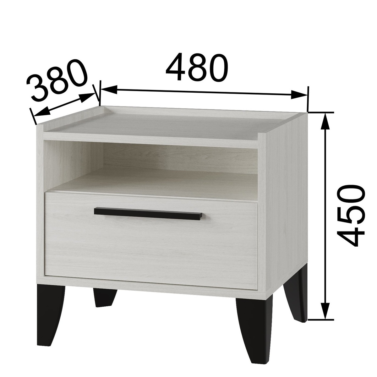 фото тумба прикроватная мт-20 модена