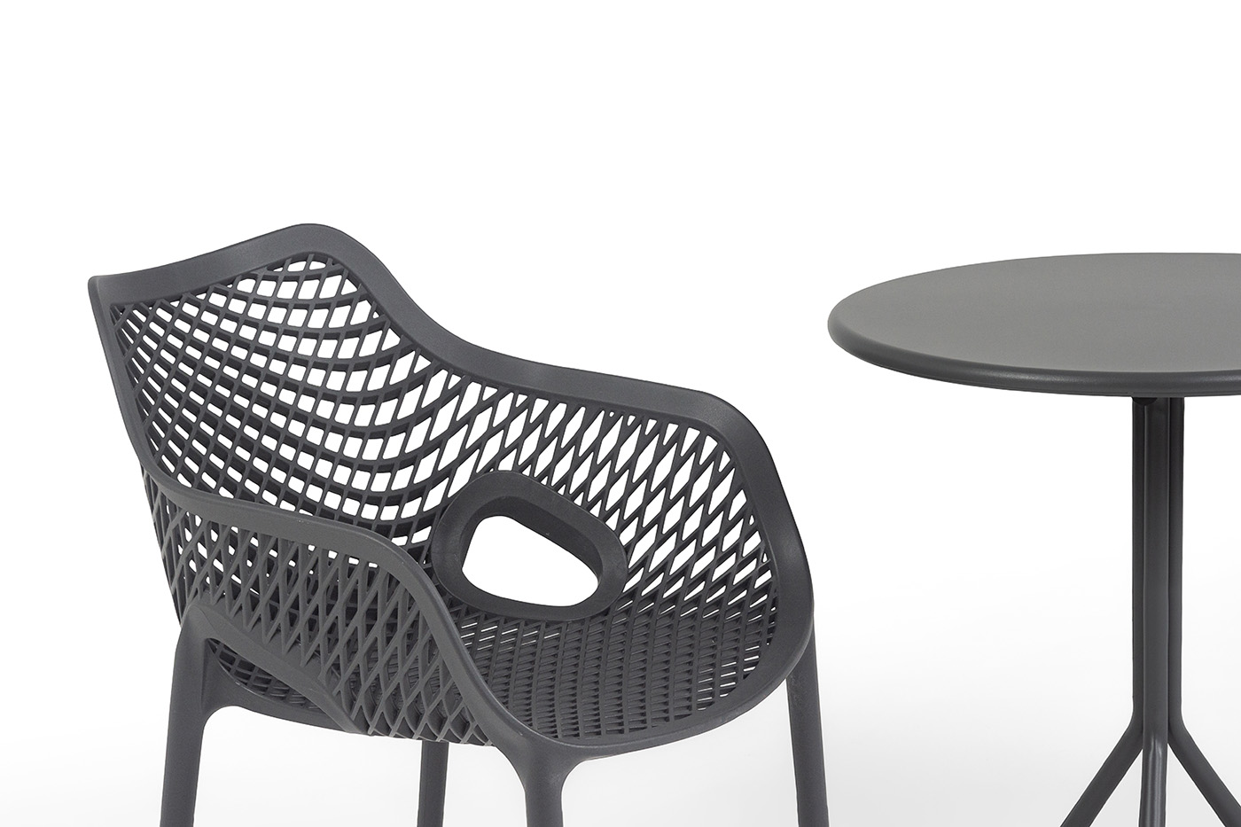 фото "беллини" обеденная группа на 2 персоны, цвет темно-серый