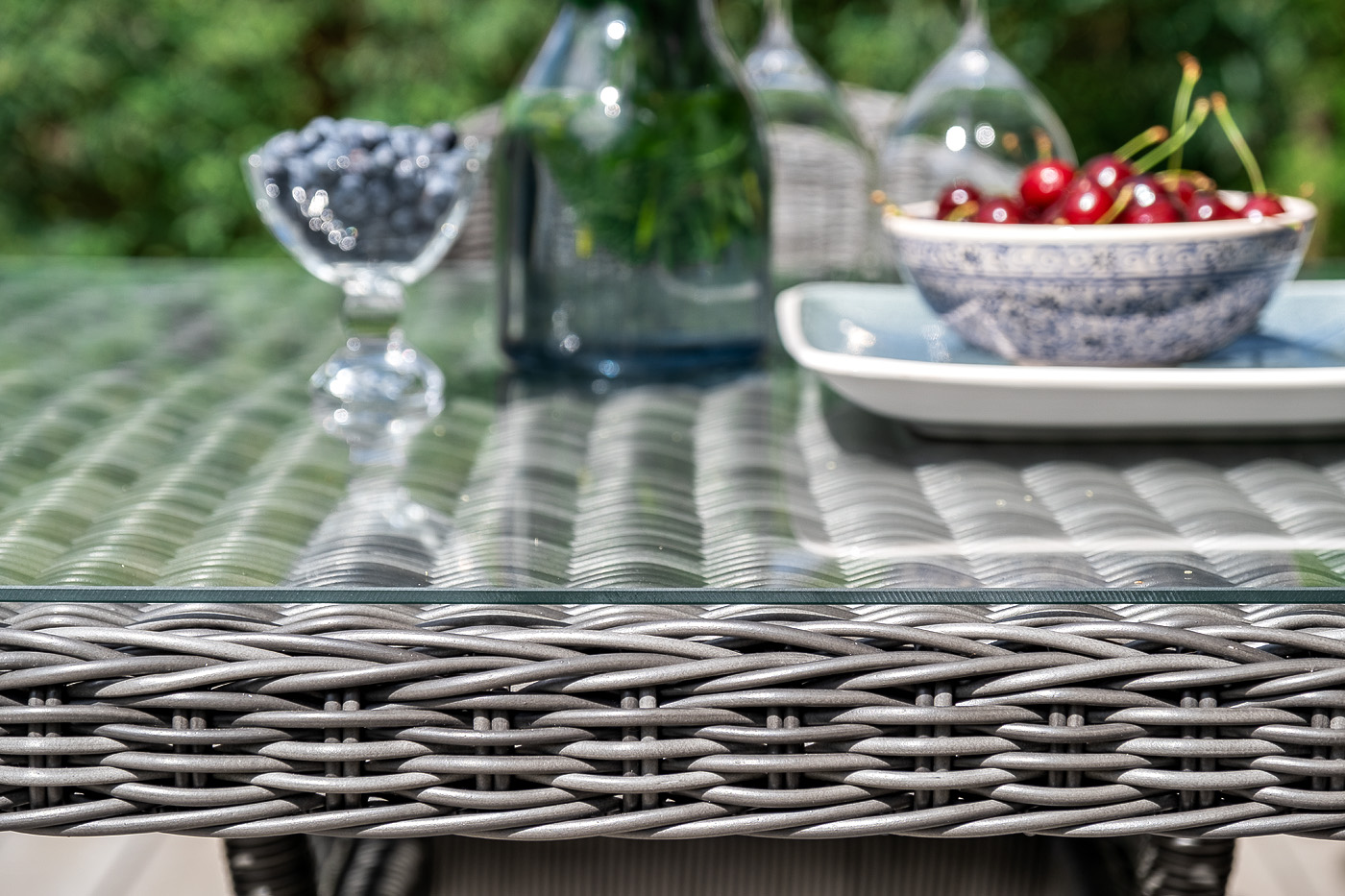 фото "латте" плетеный стол из искусственного ротанга 160х90см, цвет графит