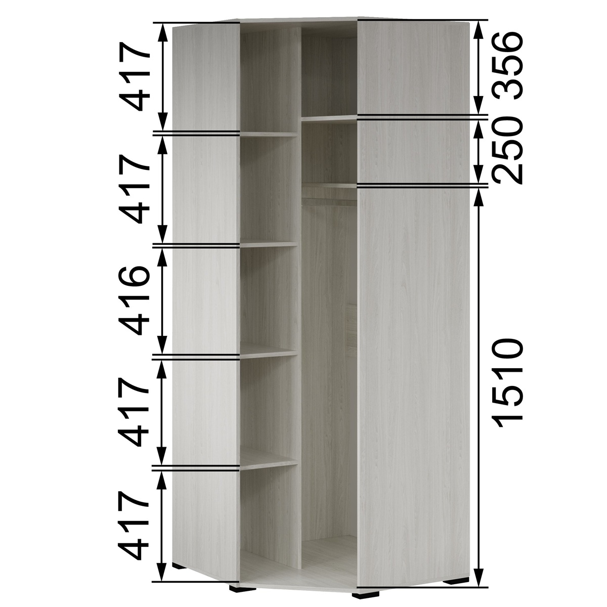 фото шкаф угловой мш-25 модена