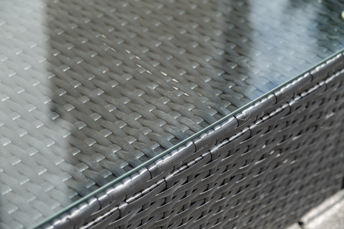 фото "даллас" лаунж-зона из искусственного ротанга на 5 персон, цвет черный