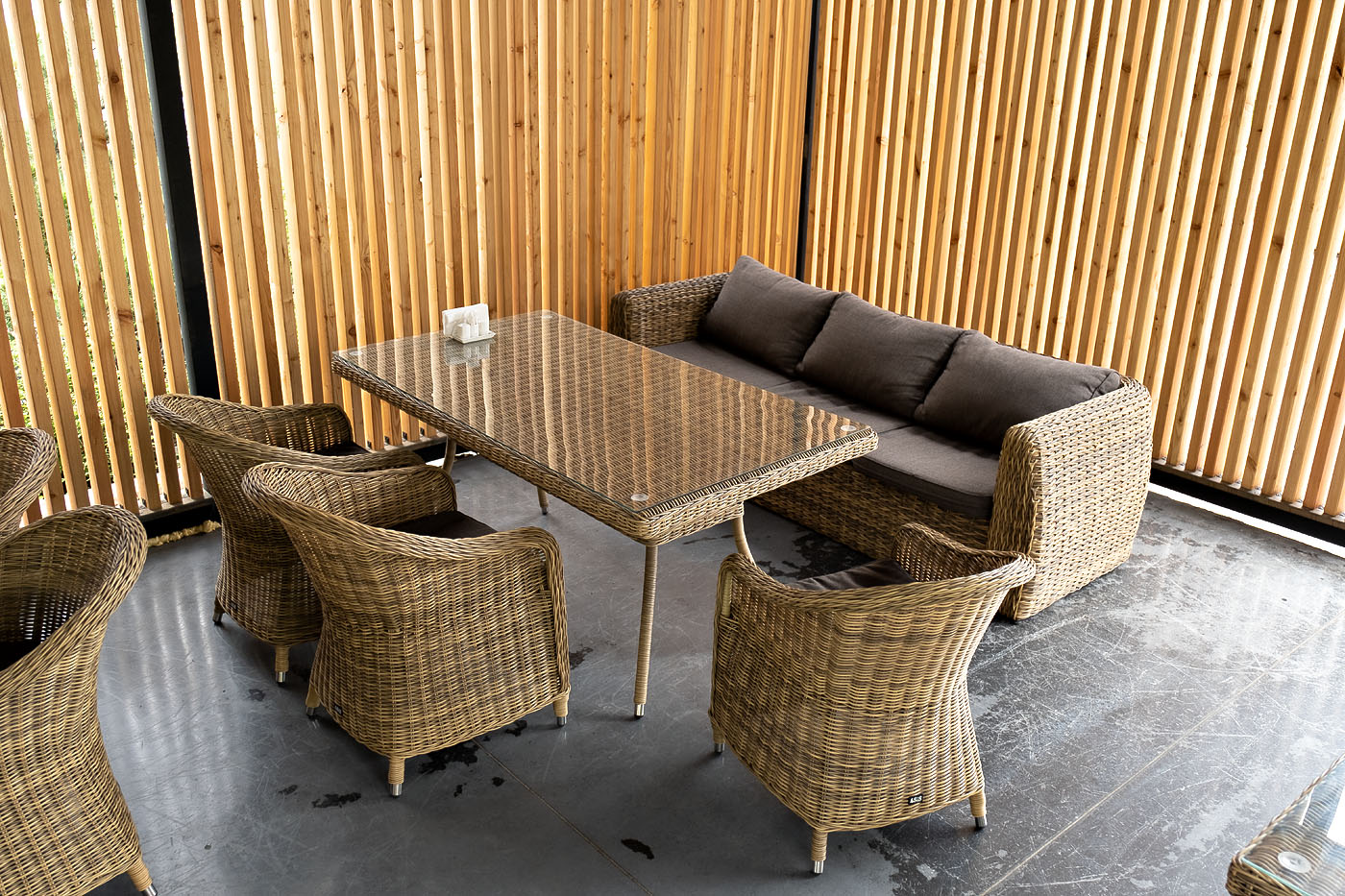 фото "кальяри" диван из искусственного ротанга (гиацинт) трехместный, цвет соломенный