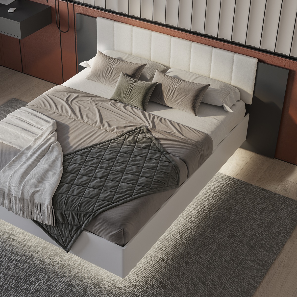 Кровать двуспальная КР-18 с ПМ Шарм фото кровать двуспальная кр-18 с пм шарм