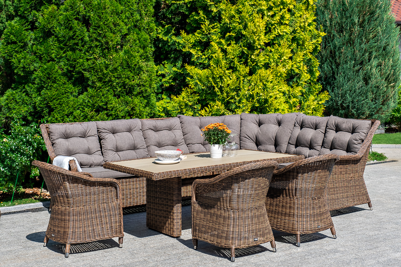 фото "равенна" плетеное кресло из искусственного ротанга, цвет коричневый