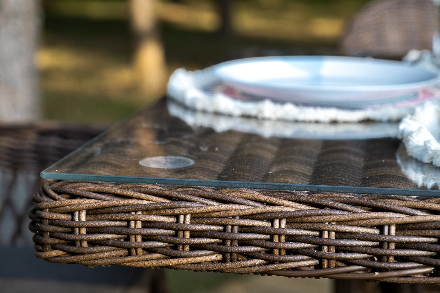 фото "сицилия" обеденная группа плетеная, цвет коричневый