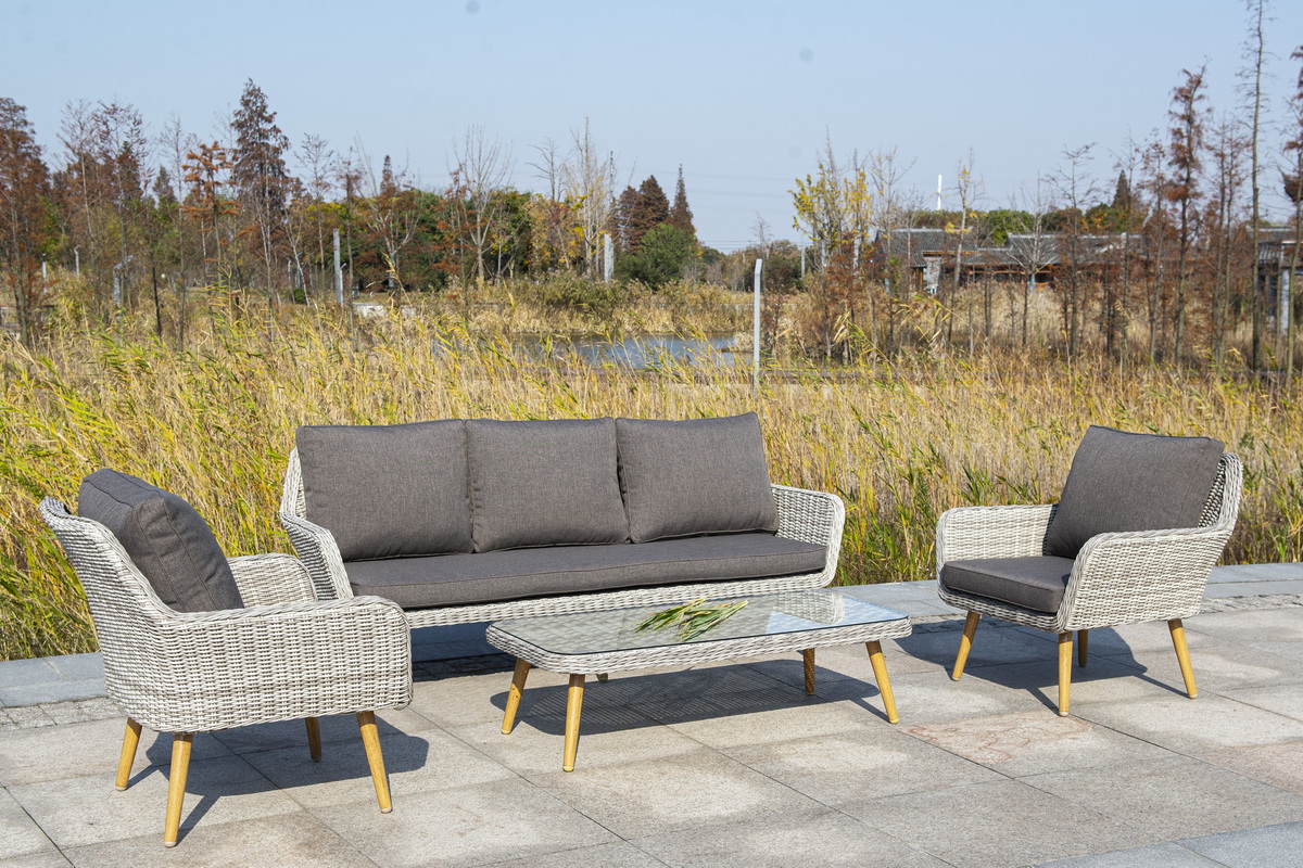 фото "прованс" столик журнальный из ротанга, цвет бежевый