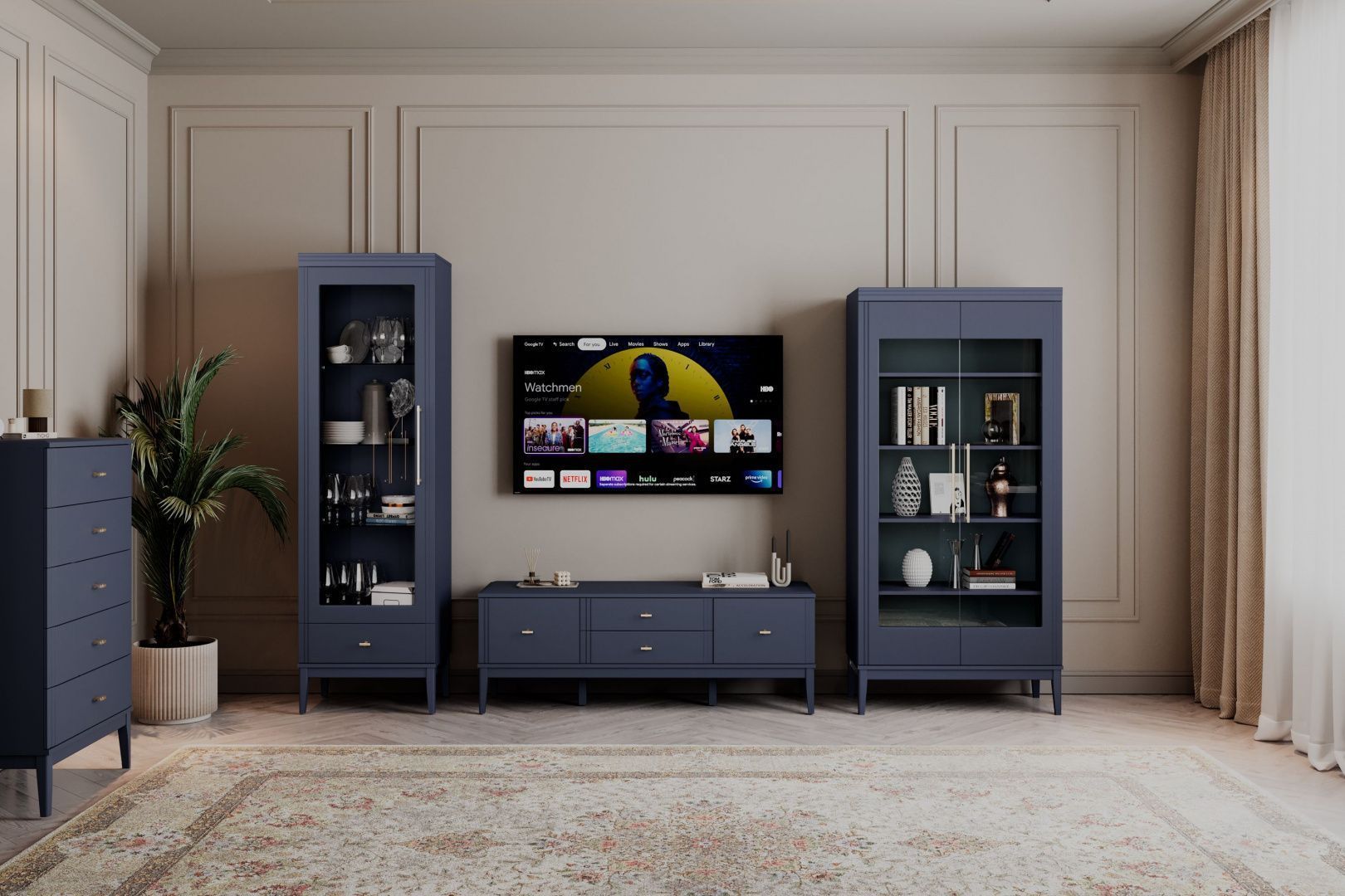 Шкаф с витриной 1-дв. ШР-1 Джали 