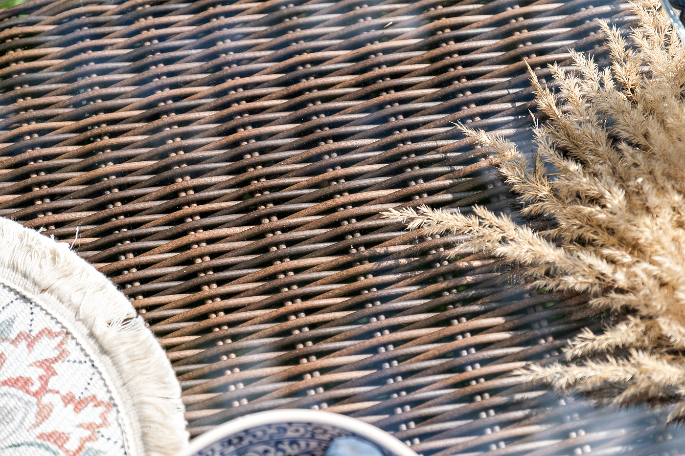 фото "гляссе" лаунж-зона из искусственного ротанга, цвет коричневый