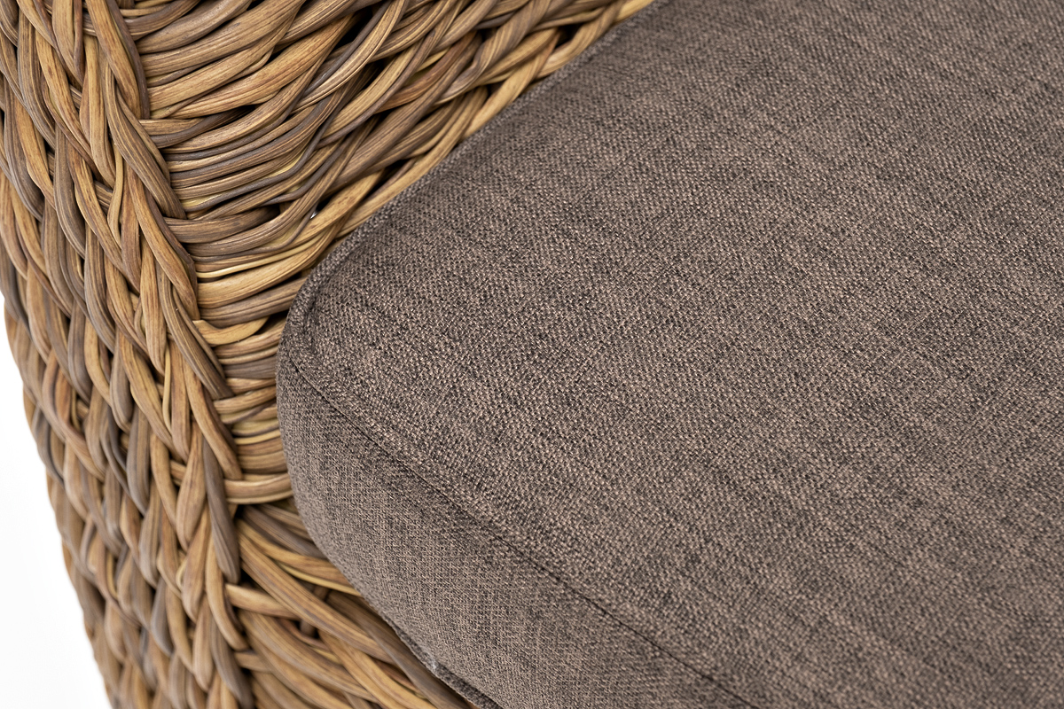 фото "капучино" диван из искусственного ротанга (гиацинт) двухместный, цвет соломенный