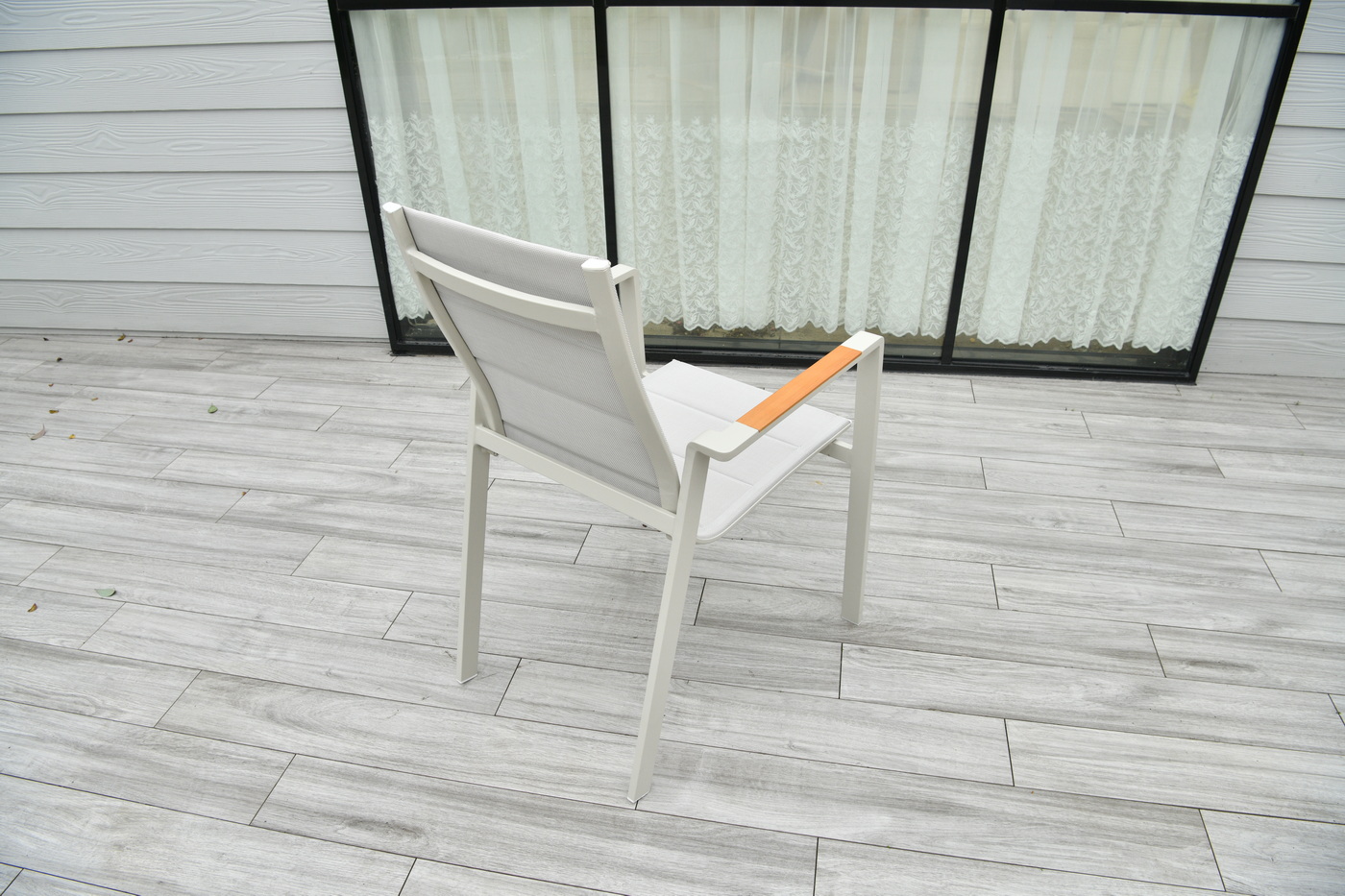 фото "кейптаун" стул алюминиевый, ткань текстилен, цвет белый