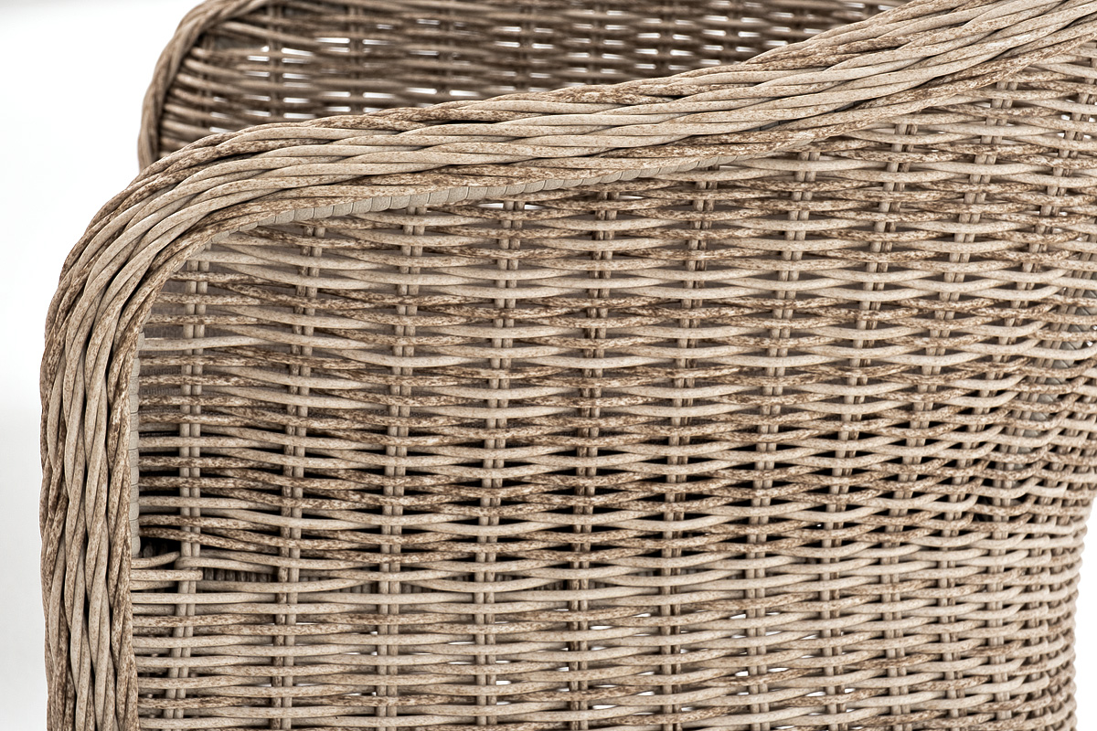 фото "эспрессо–80 r" обеденная группа плетеная, цвет бежевый