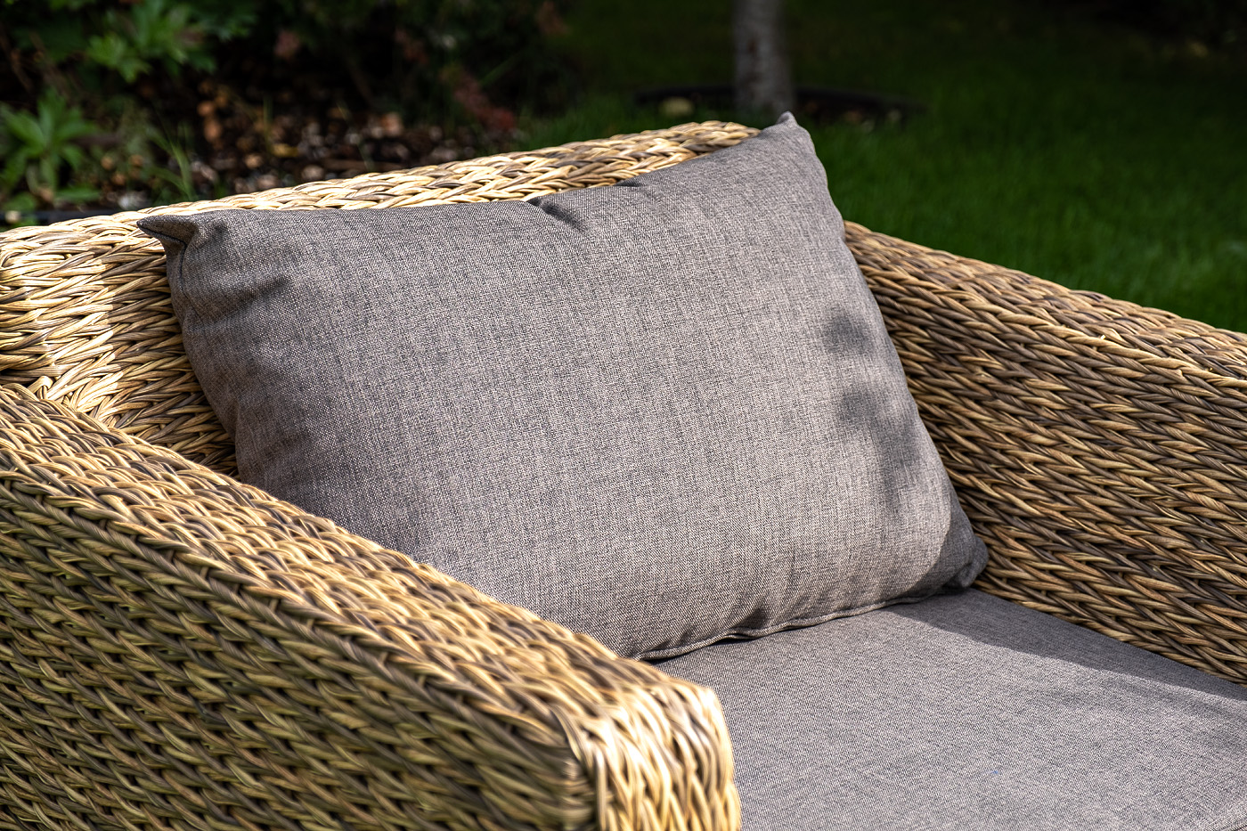 фото "капучино сингл" лаунж-зона из искусственного ротанга (гиацинт), цвет соломенный