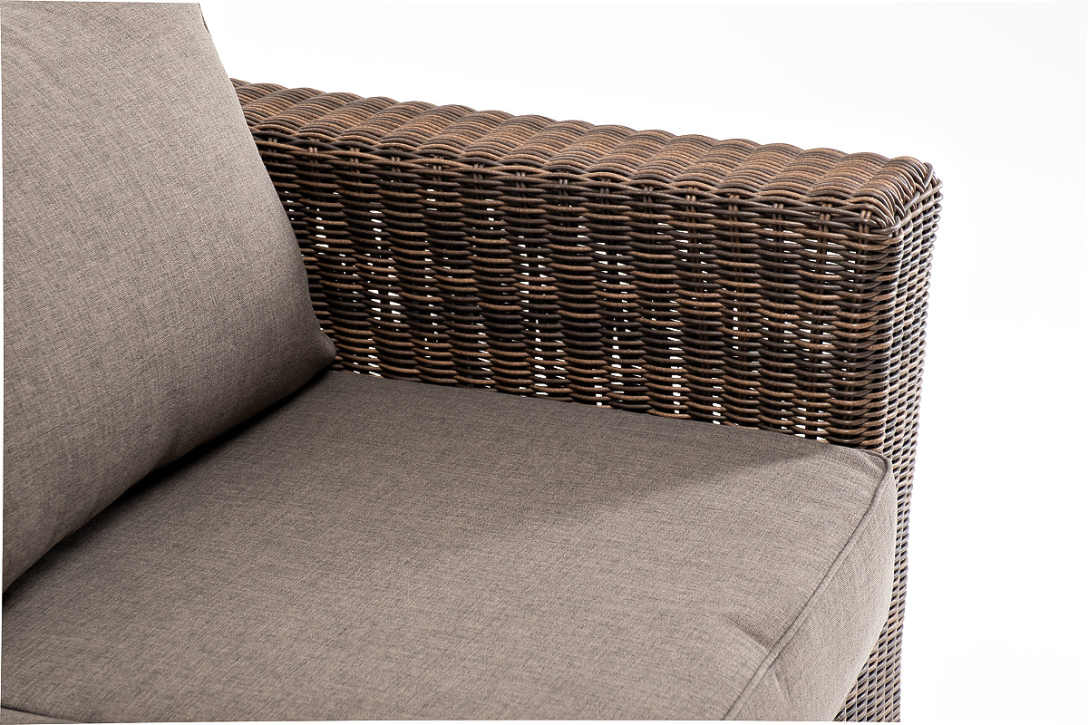 фото "боно" диван из искусственного ротанга трехместный, цвет коричневый