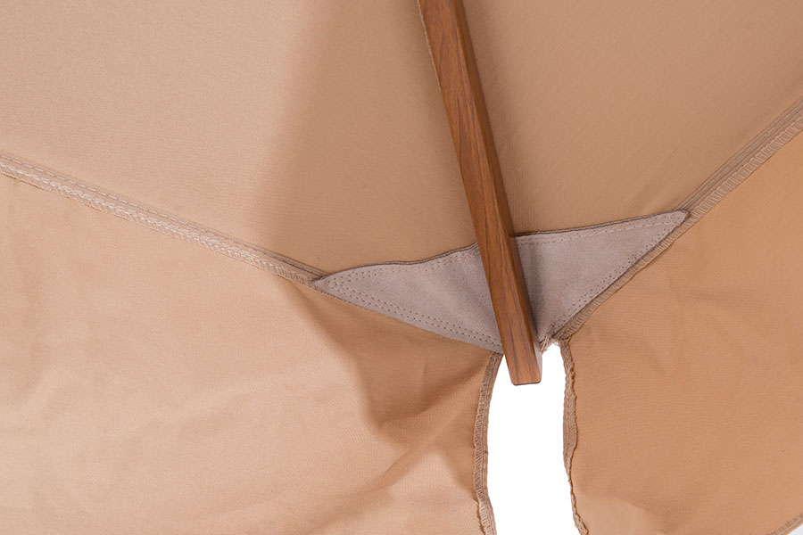 фото "корсика" зонт уличный 3х3м на боковой алюминиевой опоре, цвет под дерево