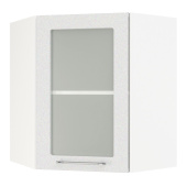 Шкаф верхний угловой со стеклом ШВУС София Олива