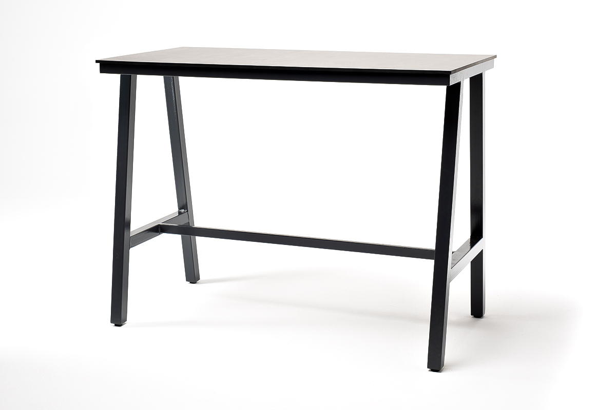 "Рио" стол барный из HPL 140х70см, H110, цвет столешницы "серый гранит" фото "рио" стол барный из hpl 140х70см, h110, цвет столешницы "серый гранит"