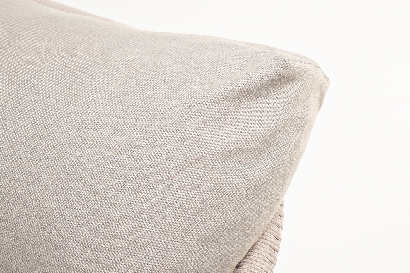 фото "верона" лаунж-зона 5-местная плетеная из роупа (веревки), каркас алюминиевый белый, роуп бежевый