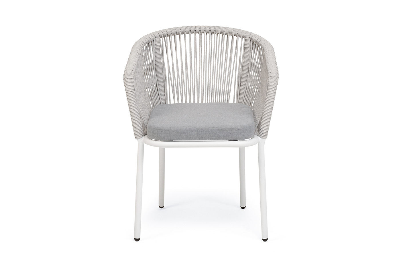 "Марсель" стул плетеный из роупа, каркас алюминий белый муар, роуп светло-серый меланж круглый tex, ткань светло-серая фото "марсель" стул плетеный из роупа, каркас алюминий белый муар, роуп светло-серый меланж круглый tex, ткань светло-серая