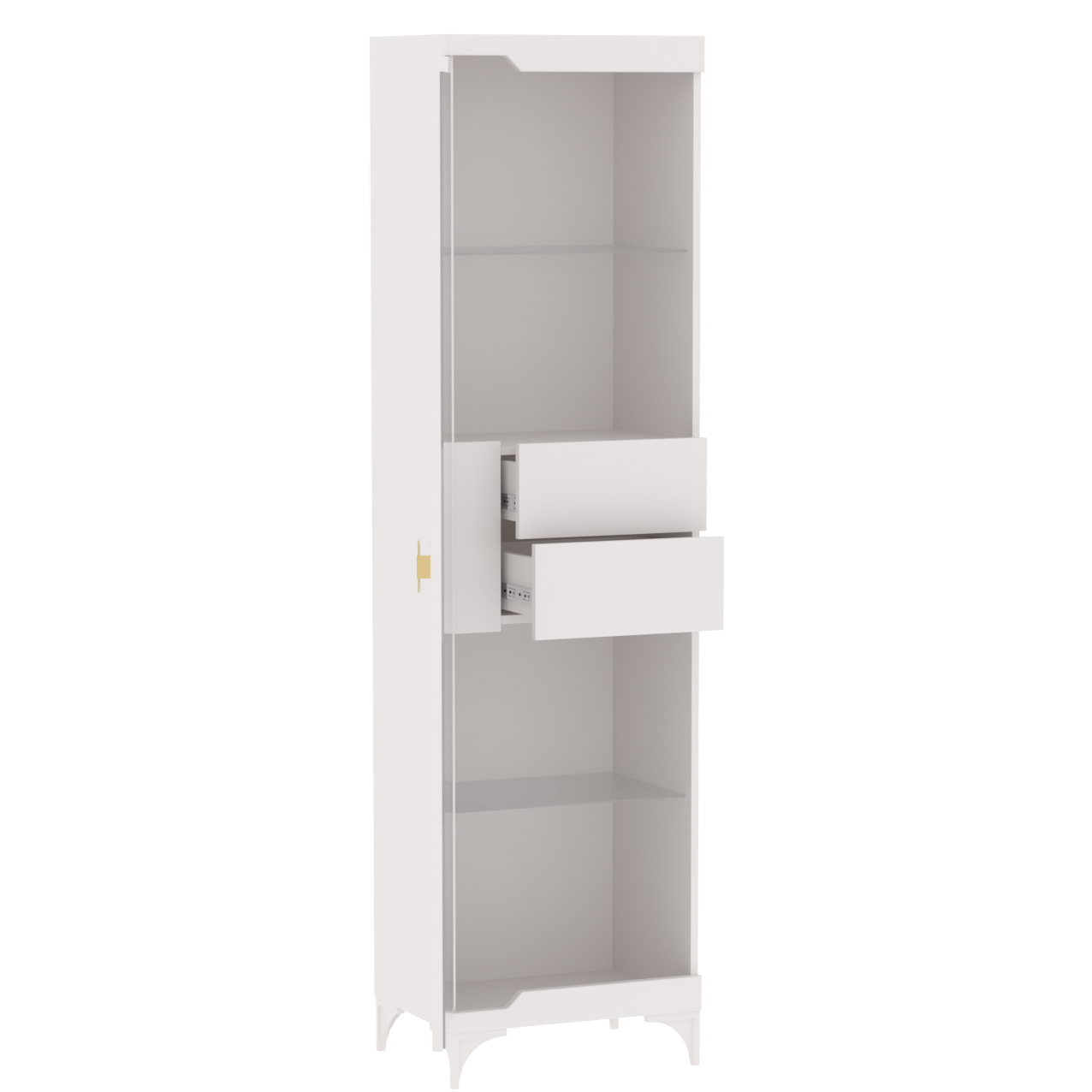 Пенал со стеклом узкий Сиде 