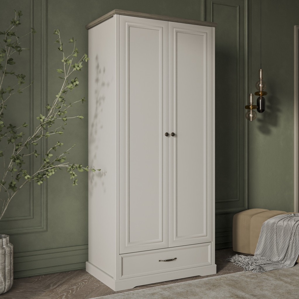 фото шкаф 2-х дв. с ящиком 2dg1s toscana new