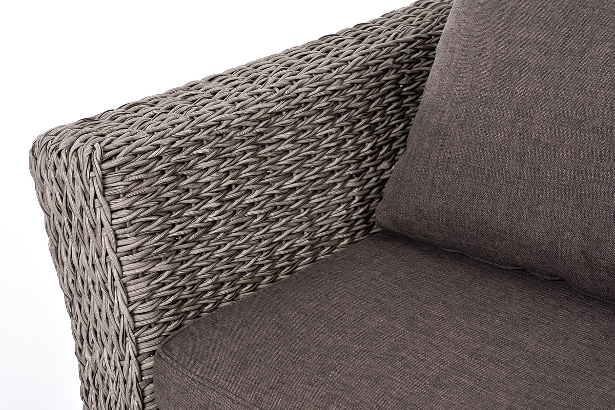 фото "капучино" лаунж-зона из искусственного ротанга (гиацинт), цвет серый