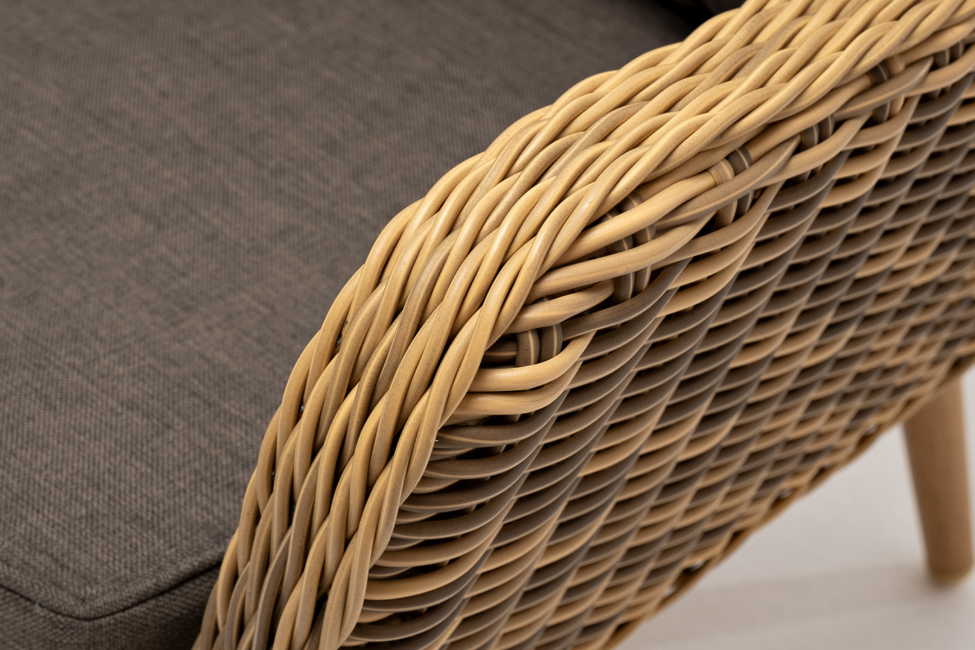 фото "прованс" диван из искусственного ротанга трехместный, цвет соломенный