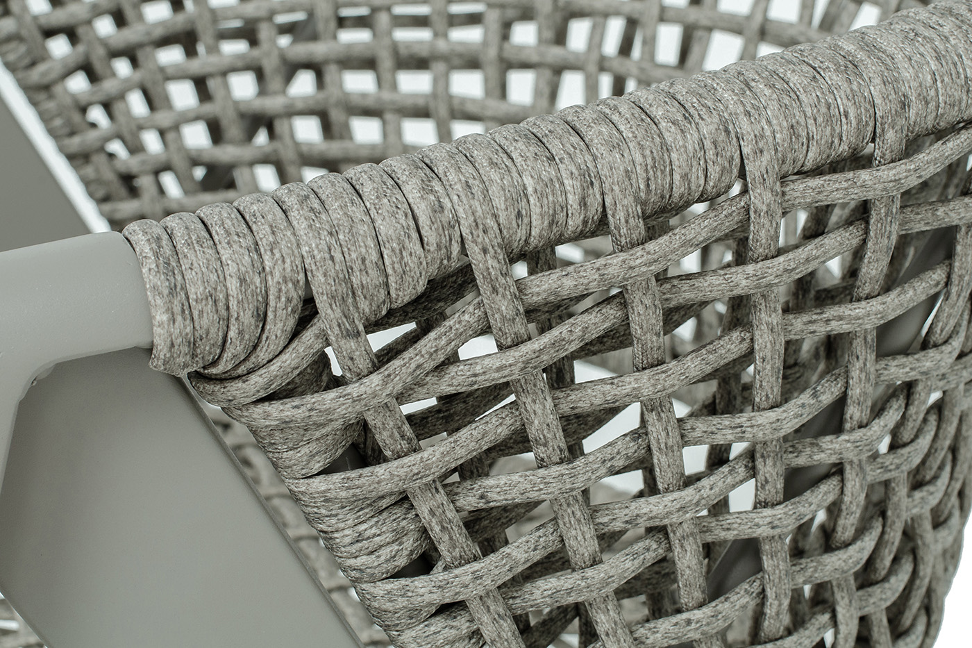 фото "амстердам" плетеный стул из искусственного ротанга, цвет серый
