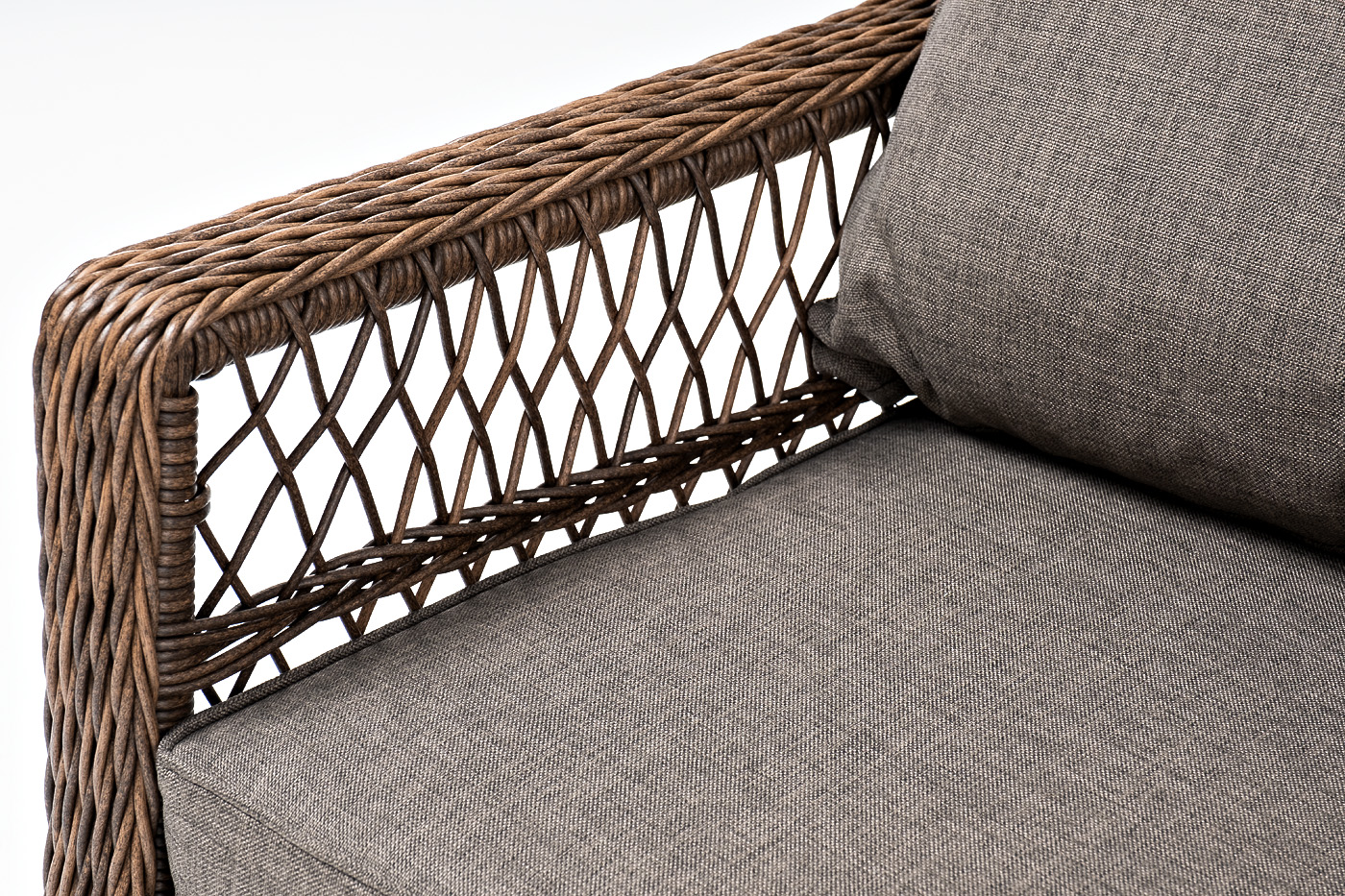 фото "гранд латте" кресло из искусственного ротанга, цвет коричневый