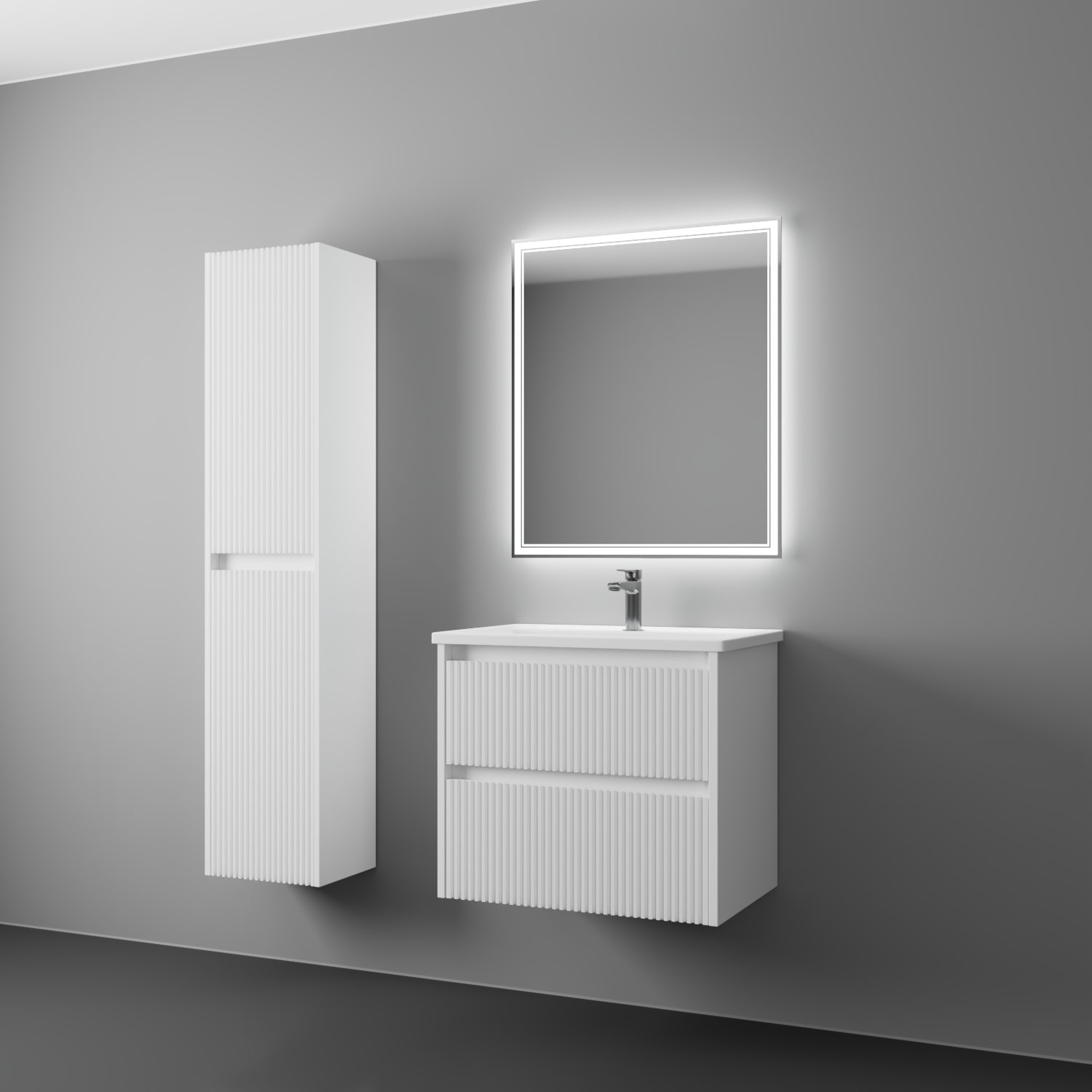 Тумба с 2-мя ящ. и раковиной под умывальник ALTERNO 70 