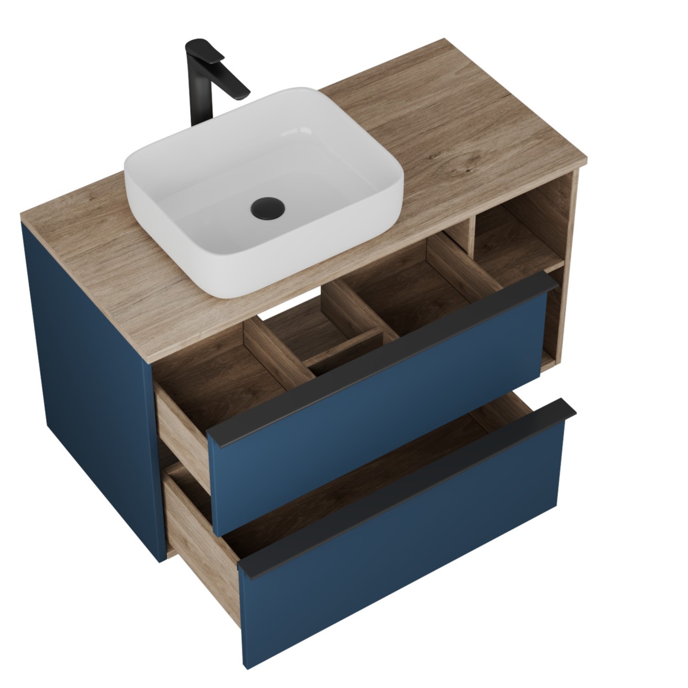 фото тумба sangro 100 с раковиной, индиго