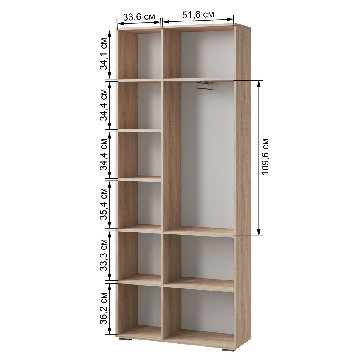 Шкаф комбинированный с зеркалом ЛШ-9 Ливорно