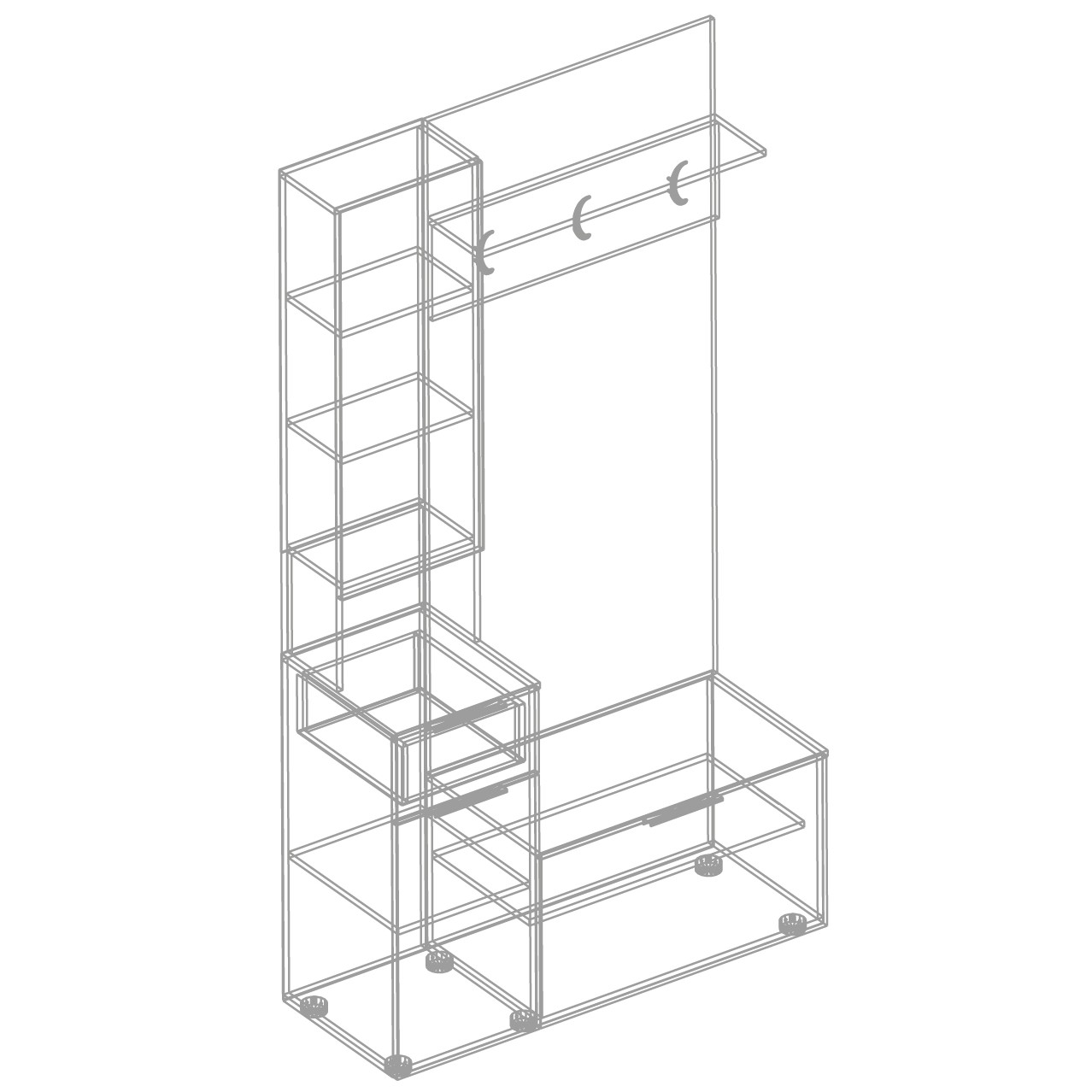 Прихожая с зеркалом Тефия 