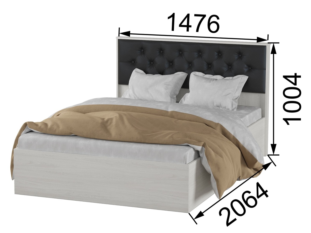 Кровать МКР-1 с настилом ЛДСП Модена