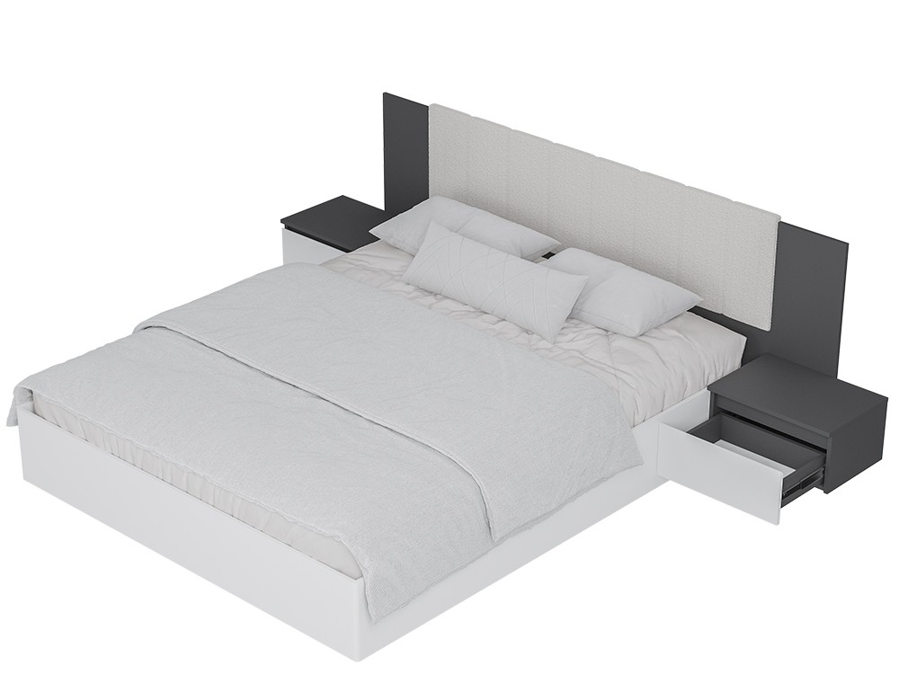 Кровать двуспальная КР-18 с ПМ Шарм фото кровать двуспальная кр-18 с пм шарм