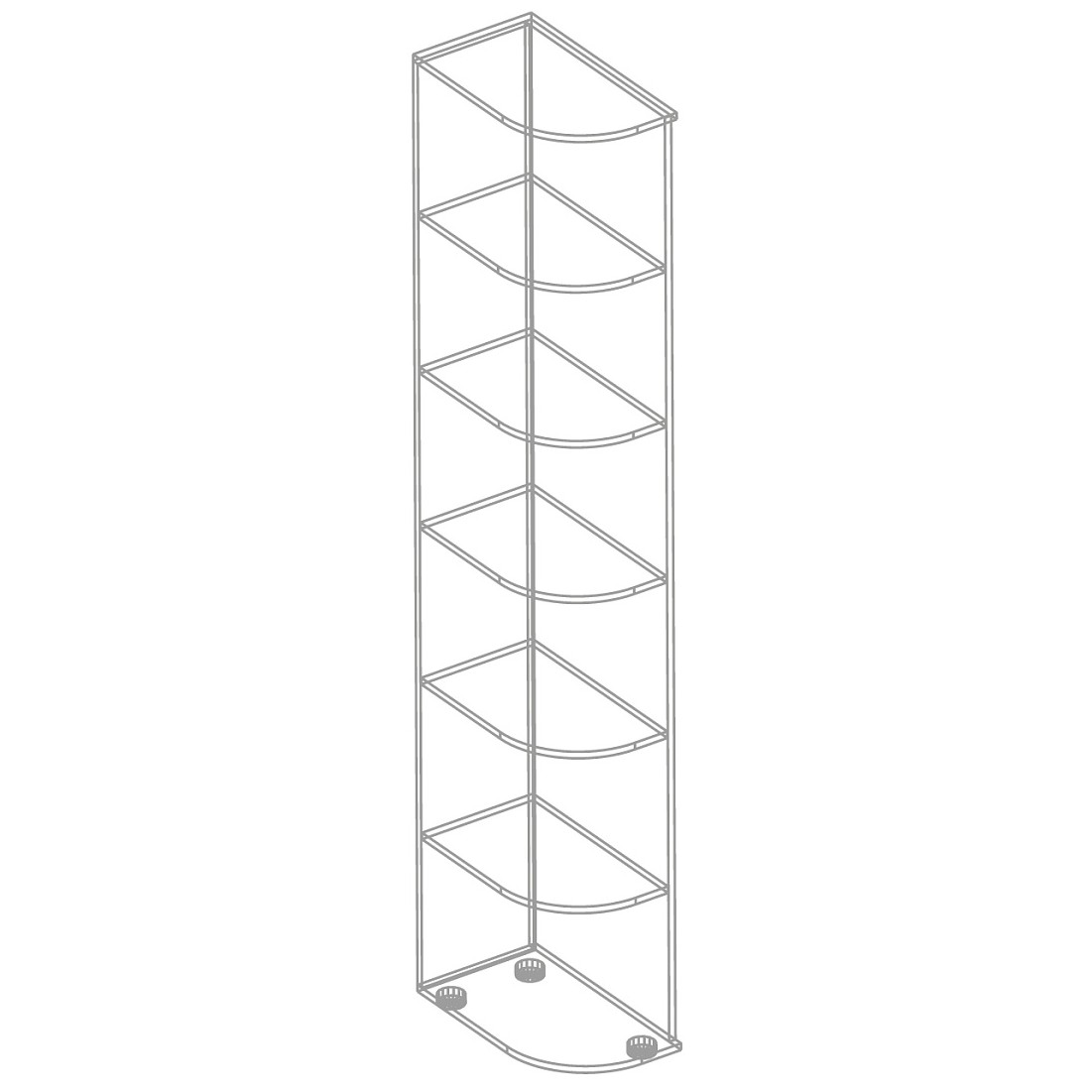 фото стеллаж угловой тефия