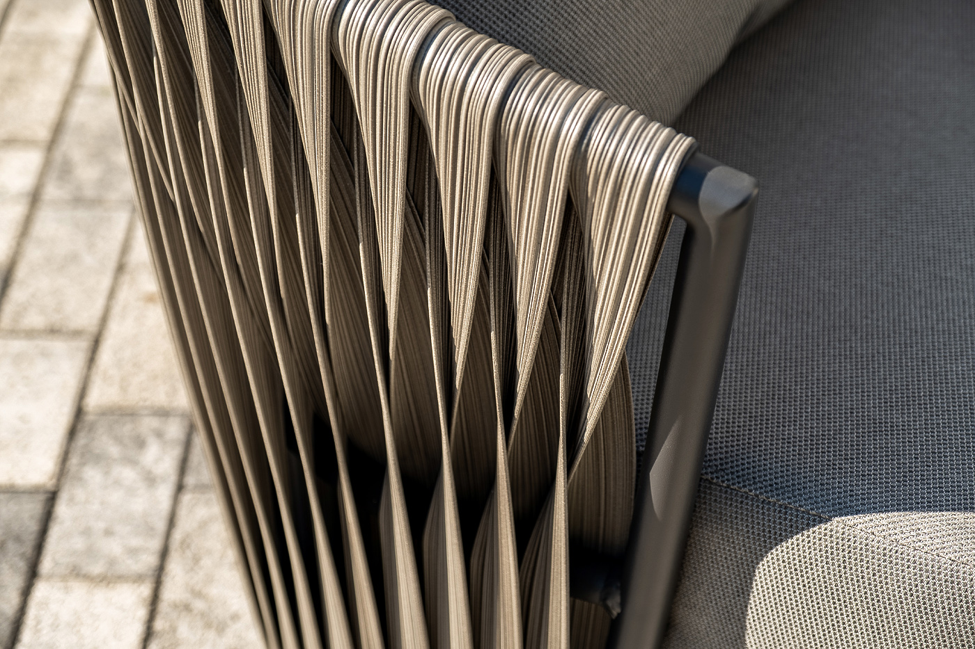 фото "флоренция" лаунж-зона из искусственного ротанга, цвет графит (к)