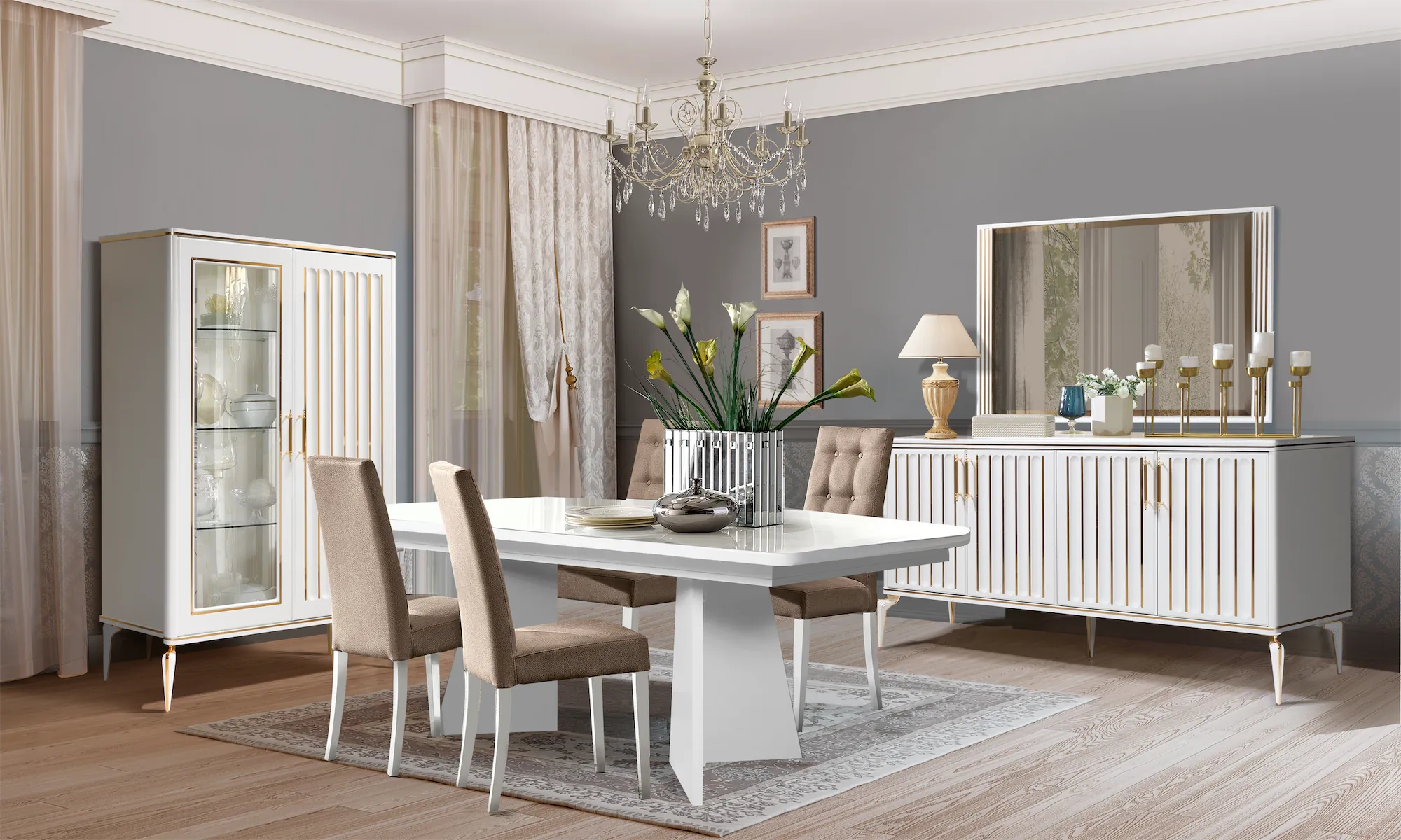 фото шкаф-витрина 2-х дв. стамбул