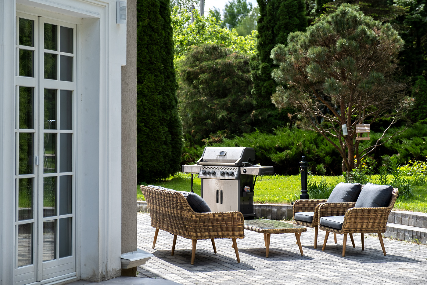 фото "прованс" лаунж-зона плетеная из искусственного ротанга, цвет соломенный